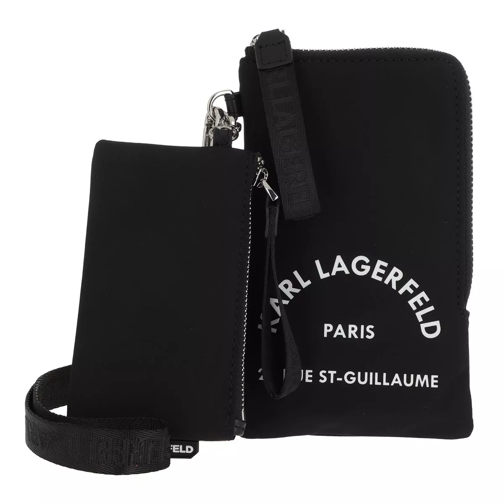 Karl Lagerfeld Rue St Guillaume Double Pouch Black Clutch