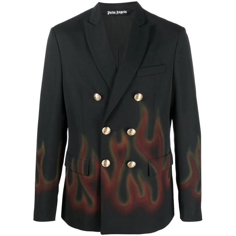 Palm Angels Donsjas Fire Blazer Black