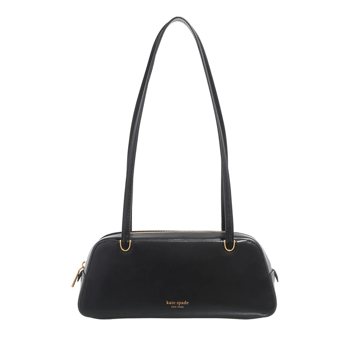 Kate Spade New York Hobo Bags - Grace Fine Grain Leather East-West Shoulder - Gr. unisize - in Schwarz - für Damen - aus Leder & Leder & Textil