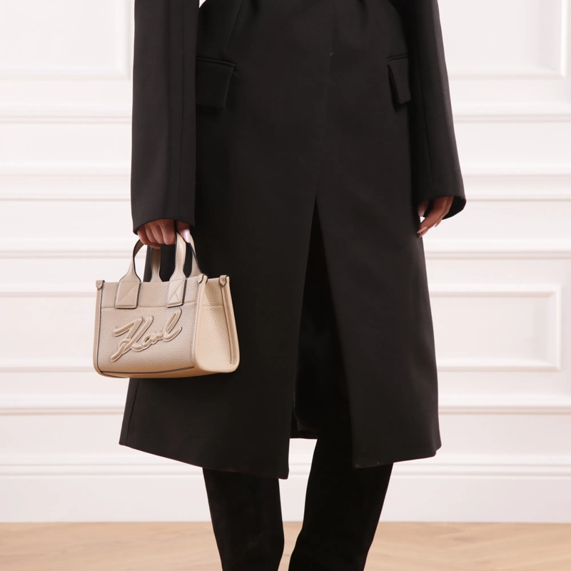 Karl Lagerfeld Tote K/Skuare Sm Tote Grainy Trench Beige(Image 3)