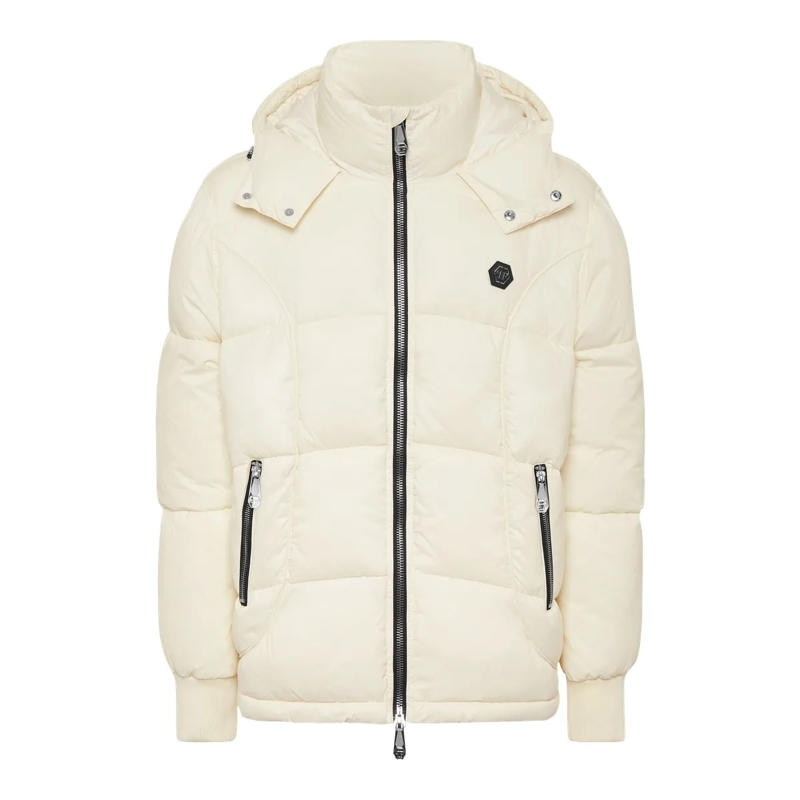 Philipp Plein Lederjacke Jacke beige