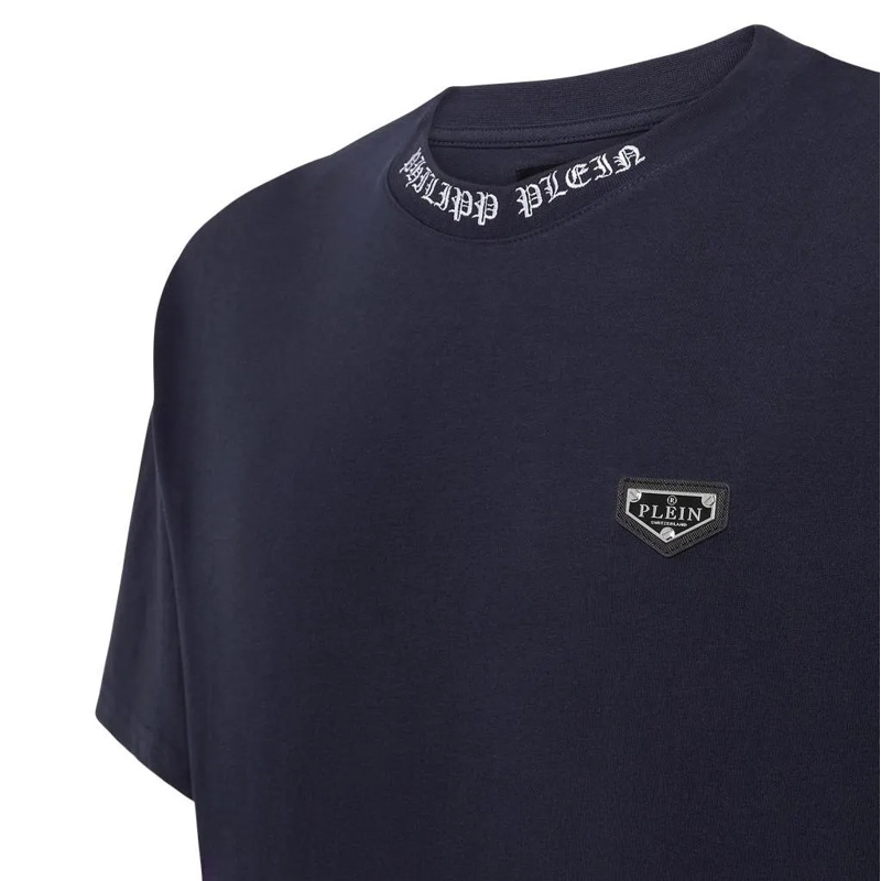 Philipp Plein T-Shirt T-Shirt Rundhalsausschnitt Ss Philipp Plein Tm dunkel-blau(Image 2)