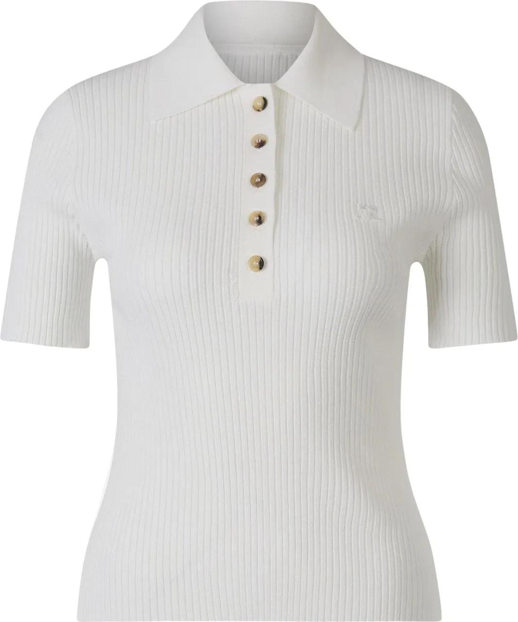 Thumbnail - Courrèges - Ribbed Polo Top - Größe M - weiß