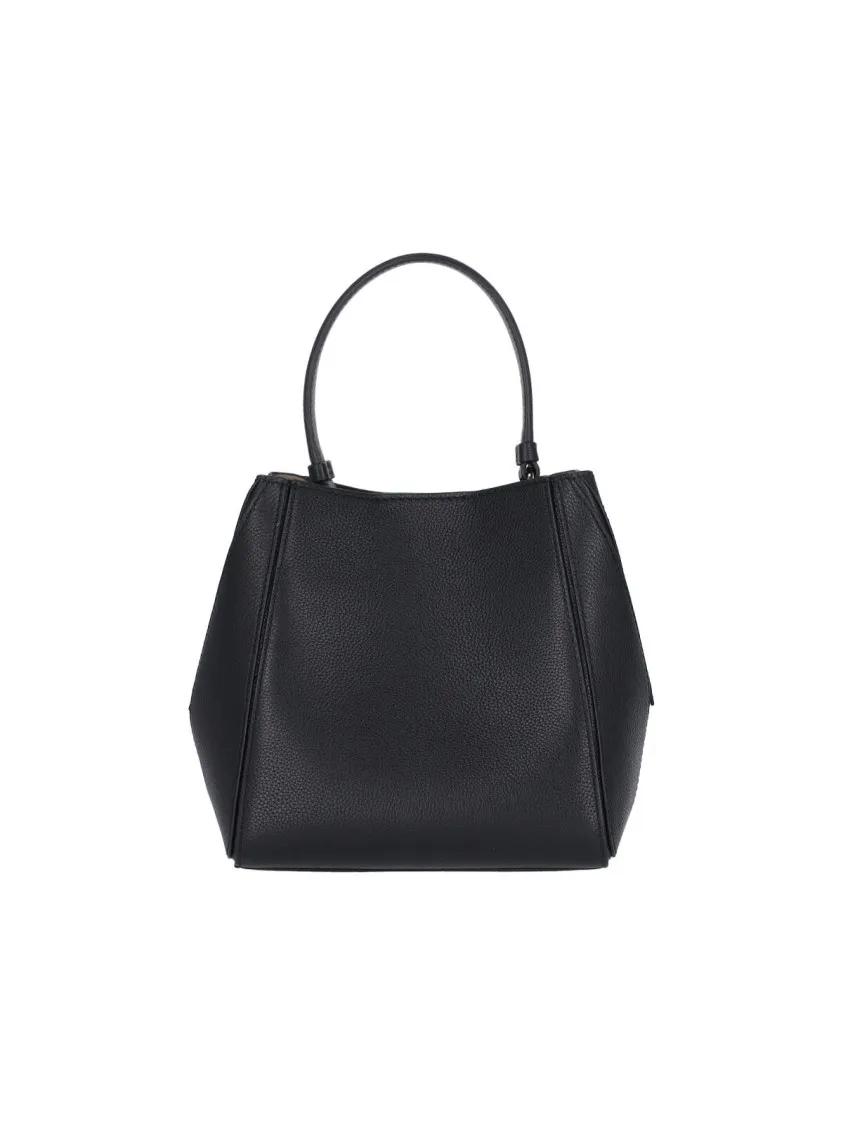 TORY BURCH Hobo bags Structured Black Leather Mcgraw Shoulder Bag in zwart