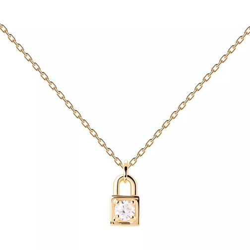 PDPAOLA Padlock Gold Necklace Gold Collier court