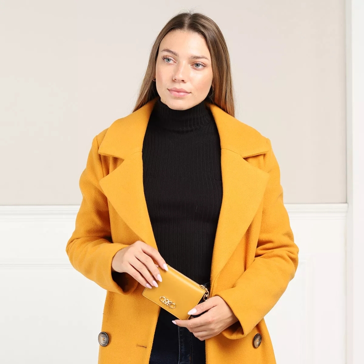 Michael kors yellow leather jacket cheap