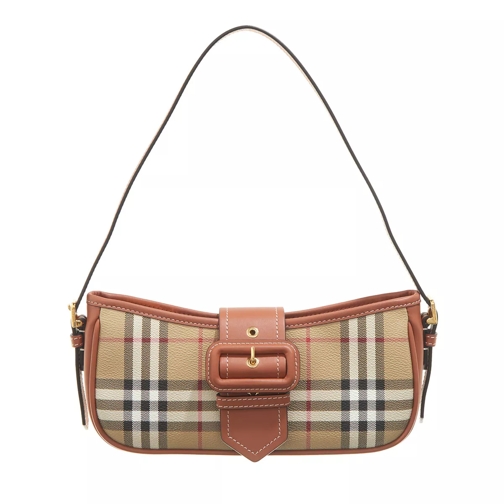 Burberry Leather Shoulder Bag Saddle Brown Borsa a tracolla