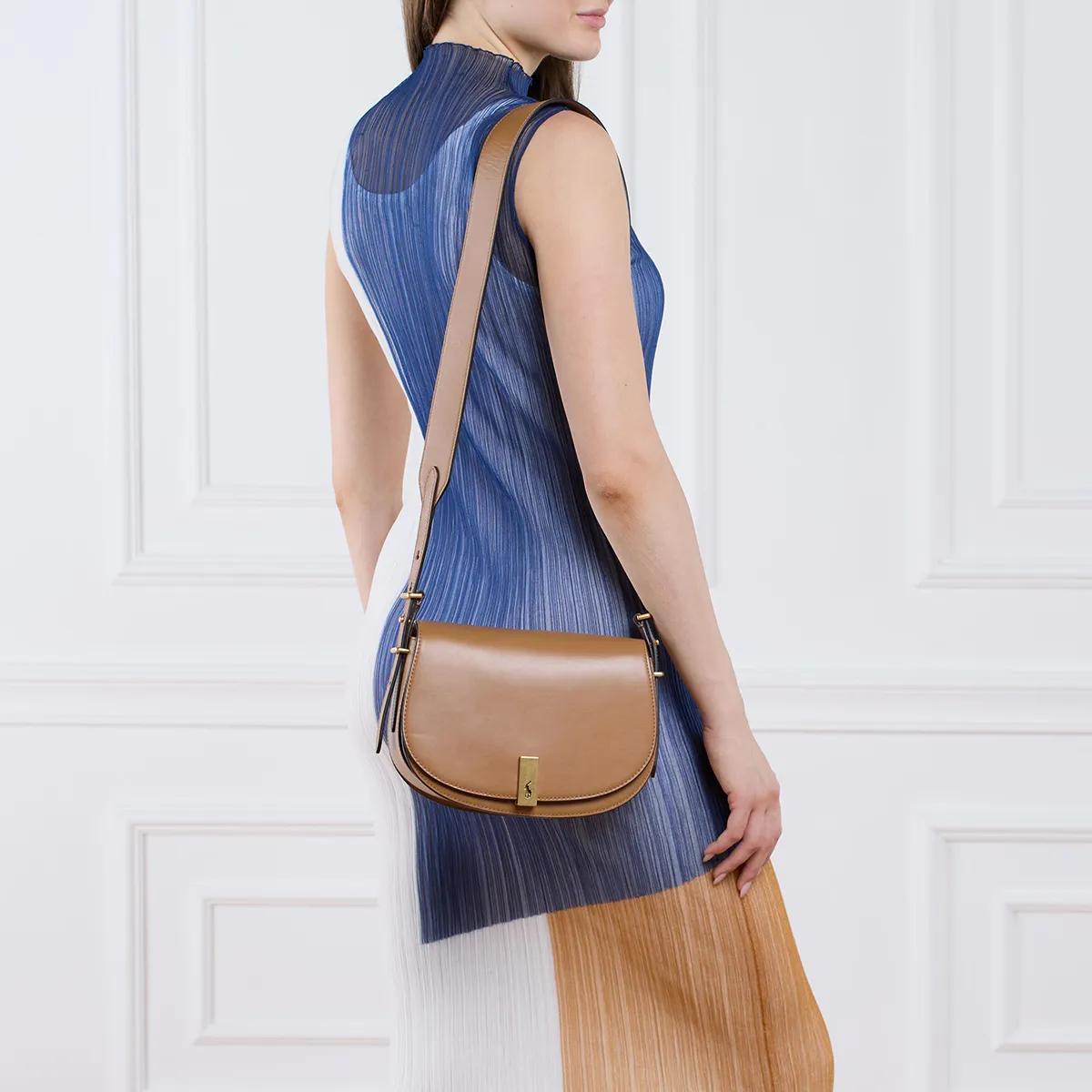 Polo Ralph Lauren Shoppers Brown Smooth Leather Shoulder Bag in bruin