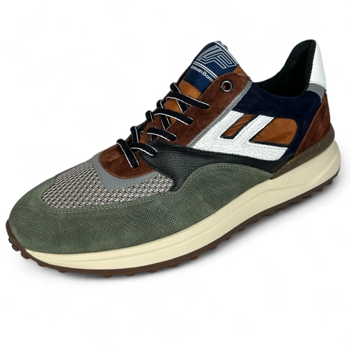 Van Bommel Floris Sport Green Suede mehrfarbig scarpa da ginnastica bassa