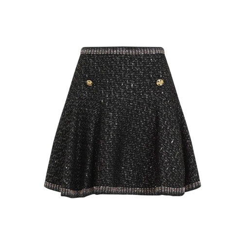 Giambattista Valli Mini-Röcke Black Cotton Boucle Mini Skirt Black