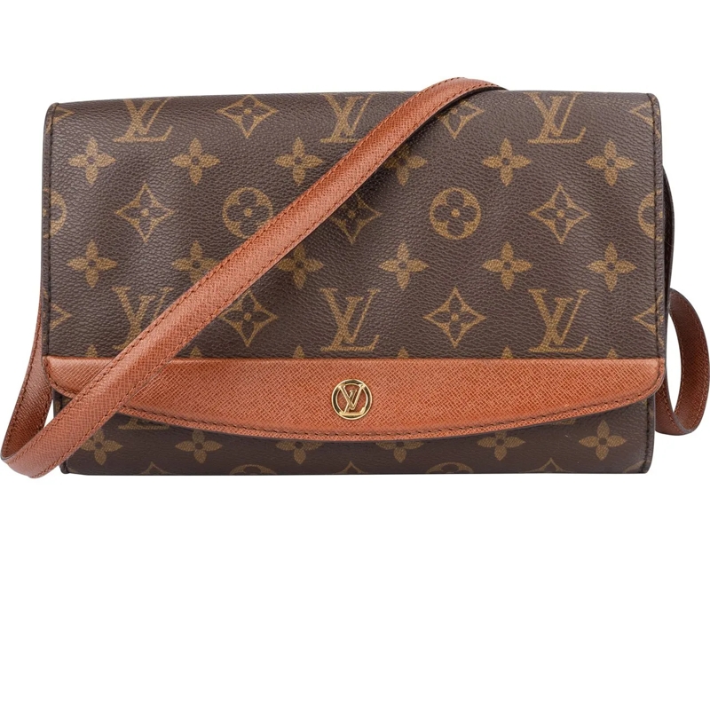 Louis Vuitton Schultertasche Louis Vuitton Canvas Monogram Bordeaux Crossbody B braun