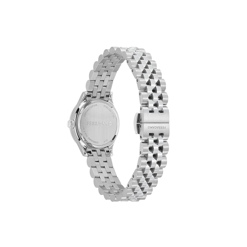 Salvatore Ferragamo Quarzuhr Quarz-Analoguhr Ferragamo Duo Mini silber(Image 4)