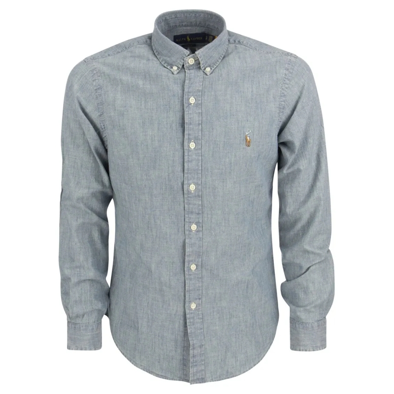 Polo Ralph Lauren Hemd Indigo-Dyed Slim-Fit Chambray Shirt Blue