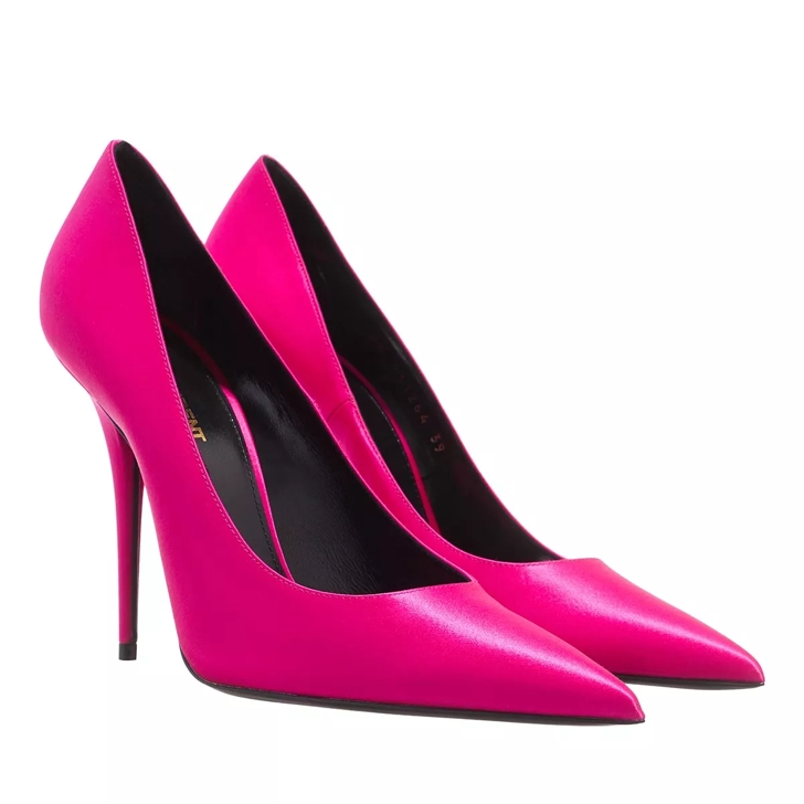 Saint Laurent Instinct Pumps Crepe Satin Rose Pump