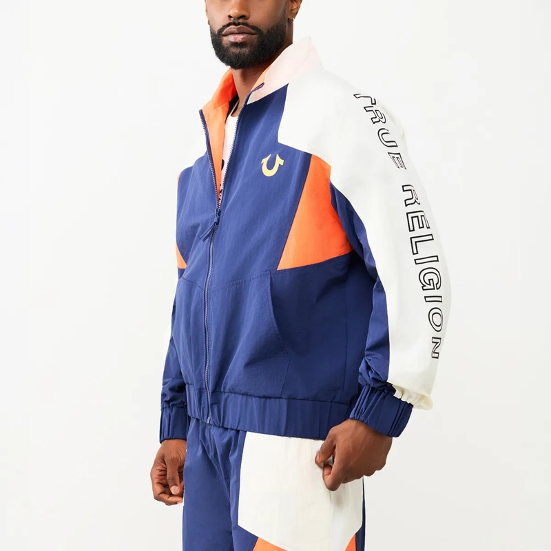True Religion Daunenjacke - Windbreakter Flair- Geometrisches Colorblocking dunkel-blau(Image 3)