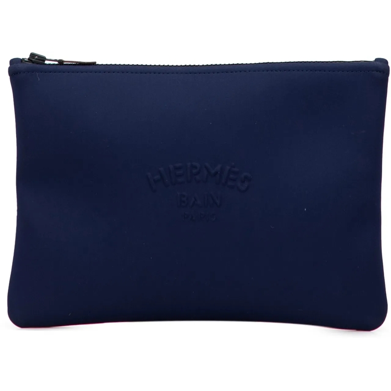 Hermès Pochette Medium Neoprene Neobain Case blau