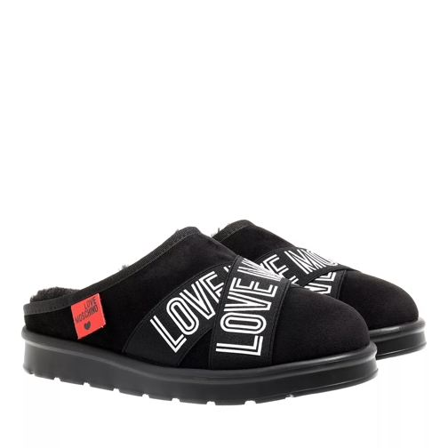 Love Moschino Scarpad.Winter30 Suede Pl Nero Mule