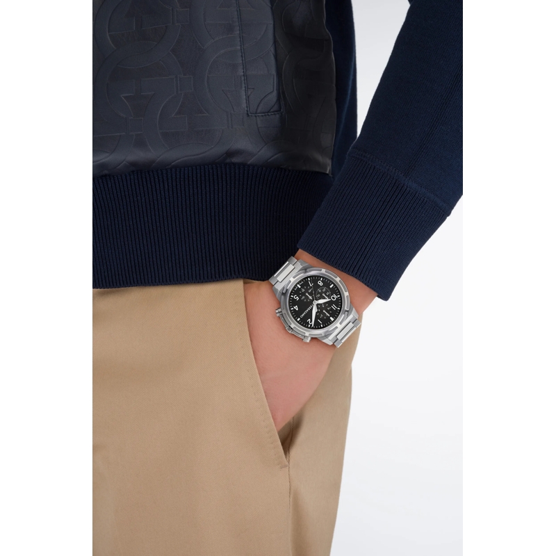 Salvatore Ferragamo Chronograph Quarz-Chronographenuhr Rt-Ferragamo Nima Chrono silber(Image 3)