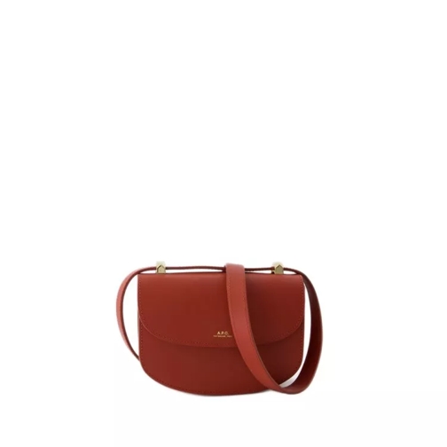 A.P.C. Geneve Mini Crossbody - Leather - Smoked Red Red Liten väska