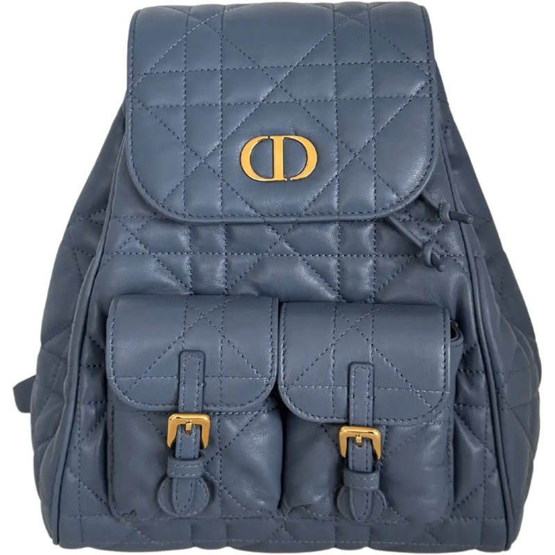 Christian Dior Rucksack Dior Medium Caro Backpack Denim blue Macrocannage  blau