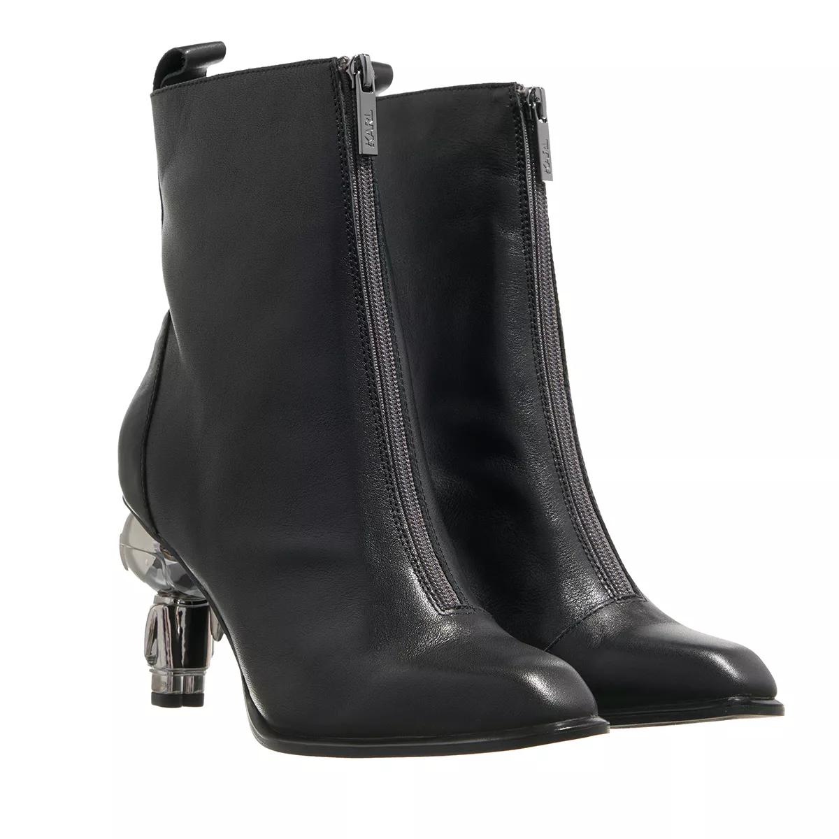 Karl Lagerfeld Boots & Stiefeletten - Ikon Heel Zip Ankle Boot - Gr. 36 (EU) - in Schwarz - für Damen