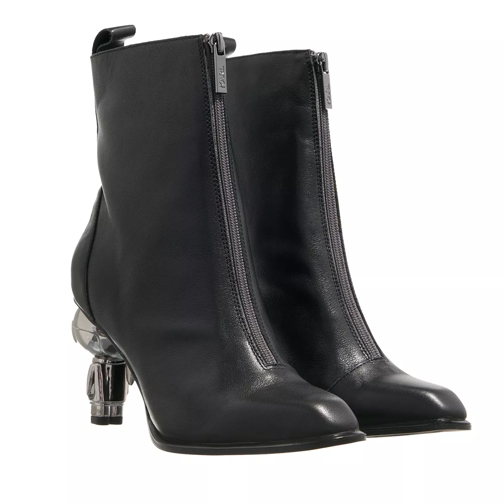 Karl Lagerfeld Enkellaars Ikon Heel Zip Ankle Boot Black Lthr