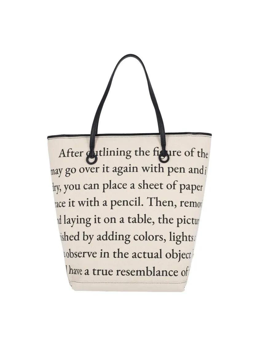J.W.Anderson Shoppers & Totes Structured Tote Bag With Contrasting Black Trim in zwart