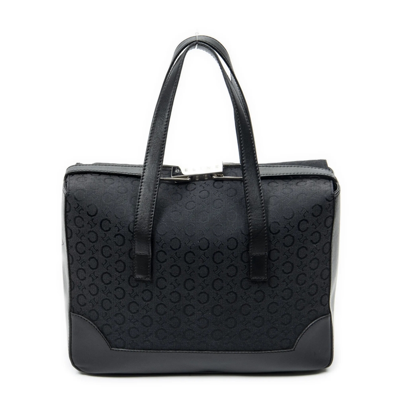 Celine Crossbody Bag Vintage Fold-Top Tote schwarz