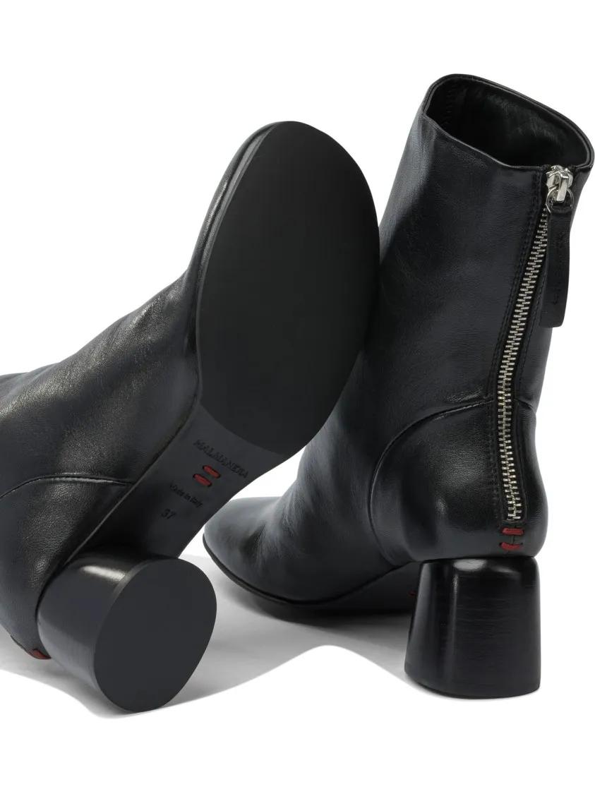 Thumbnail - Halmanera Stiefel - Pointed Toe Black Calf Leather Ankle Boots With Cy - Gr. 38 (EU) - in Schwarz - für Damen