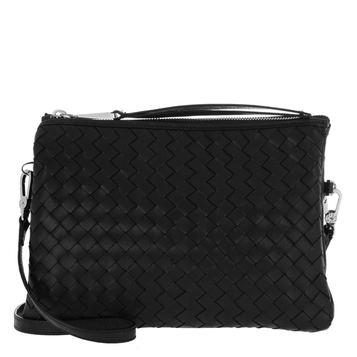 Abro Piuma Braided Crossbody Bag Black/Nickel Crossbody Bag
