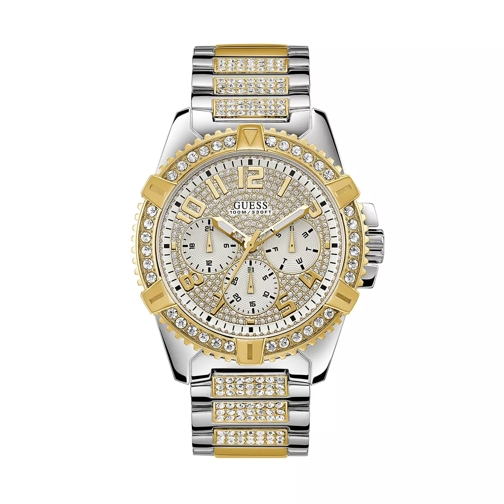 Guess Men Quartz Watch Frontier Silver/Gold Multifunctioneel Horloge