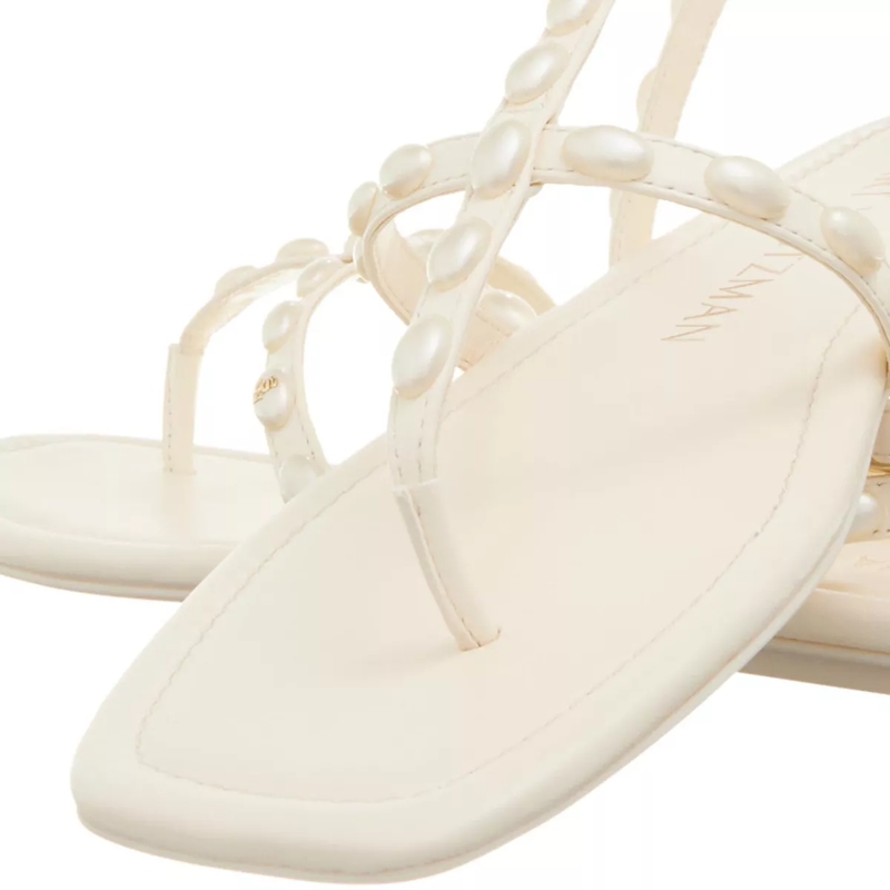 Stuart Weitzman Riemchensandalen Pearlita Flat Sandal Seashell(Image 3)