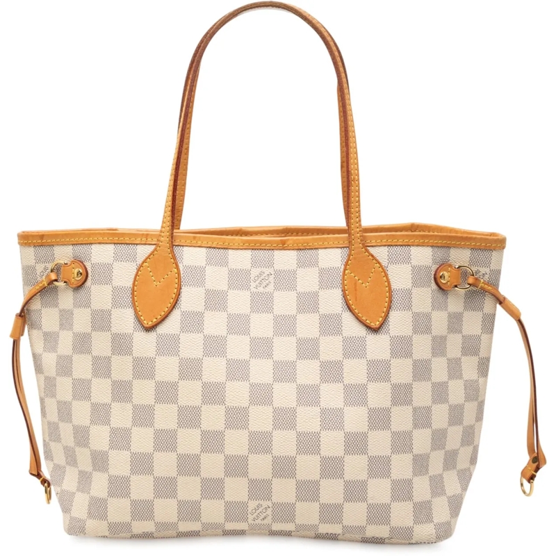 Louis Vuitton Shopper Damier Azur Neverfull PM weiß