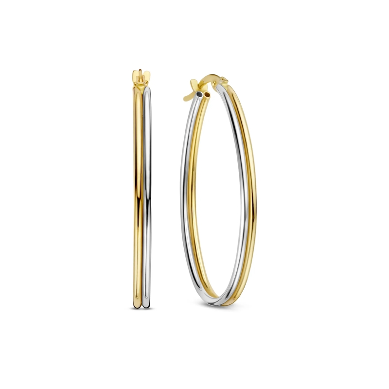 Isabel Bernard Créoles Rivoli Flori 585 Gold Ohrringe Gold