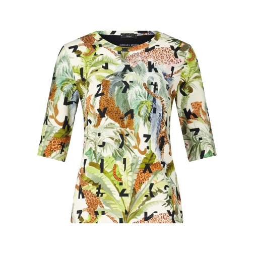 Marc Cain Shirt mit Dschungel-Print Beige Top