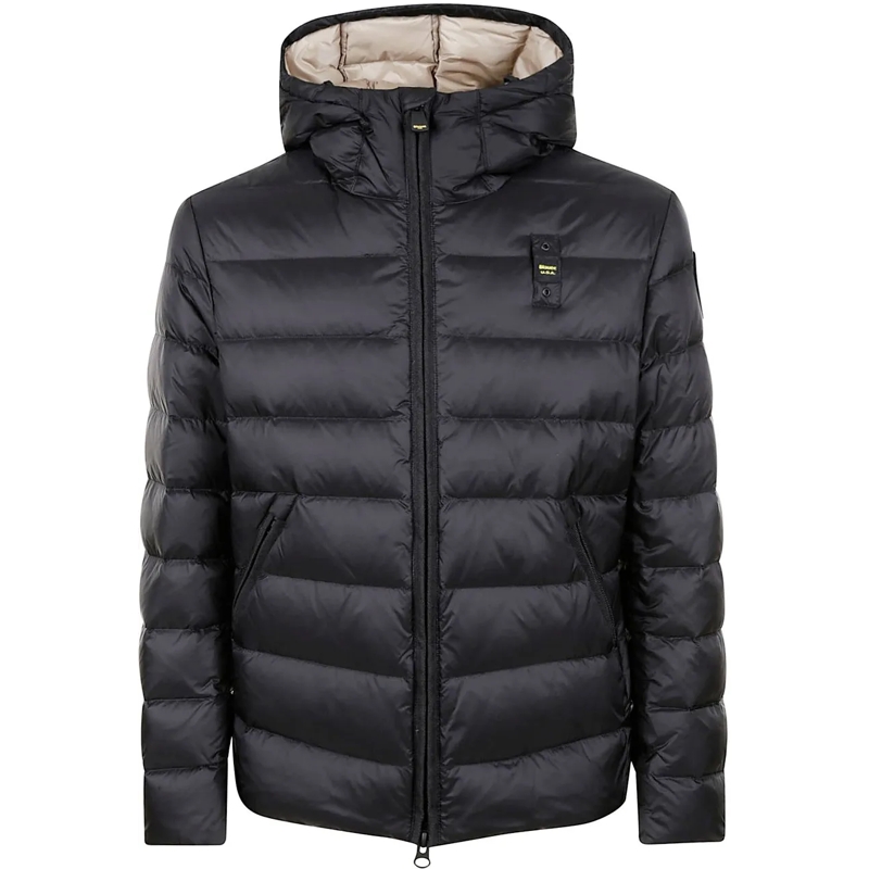 Blauer Doudoune Coats Black schwarz