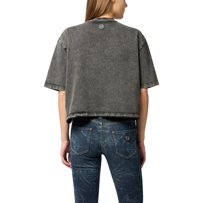 Philipp Plein T-Shirt T-Shirt Rundhalsausschnitt Ss Eagle schwarz(Image 2)