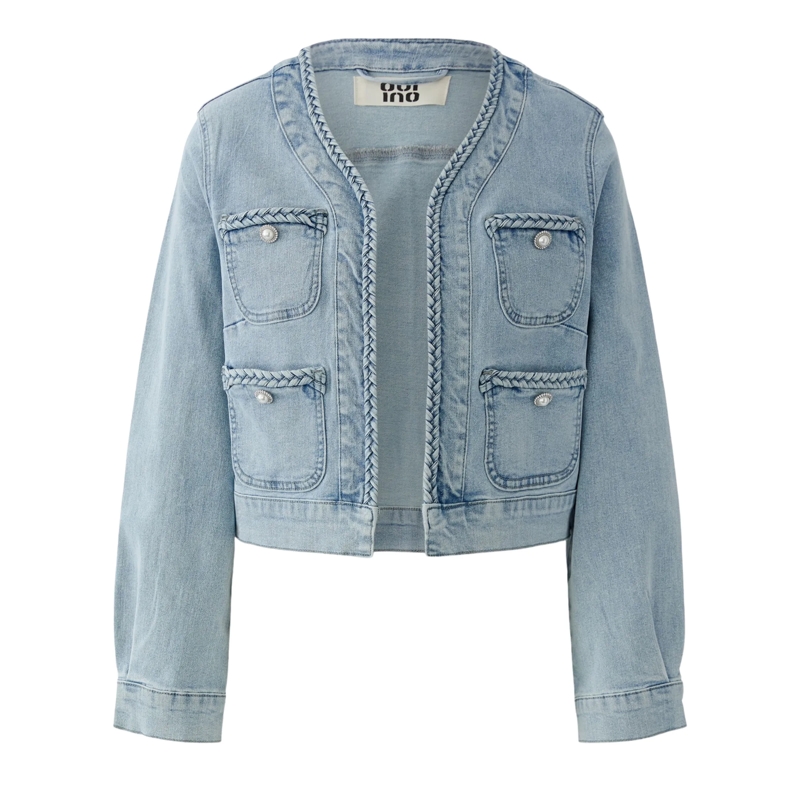 Oui Blouson Jeansjacke blau