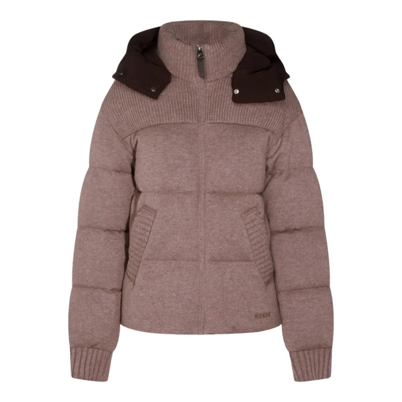 Mackage Doudoune Padded Quilted Coat With Ribbed Collar Pink