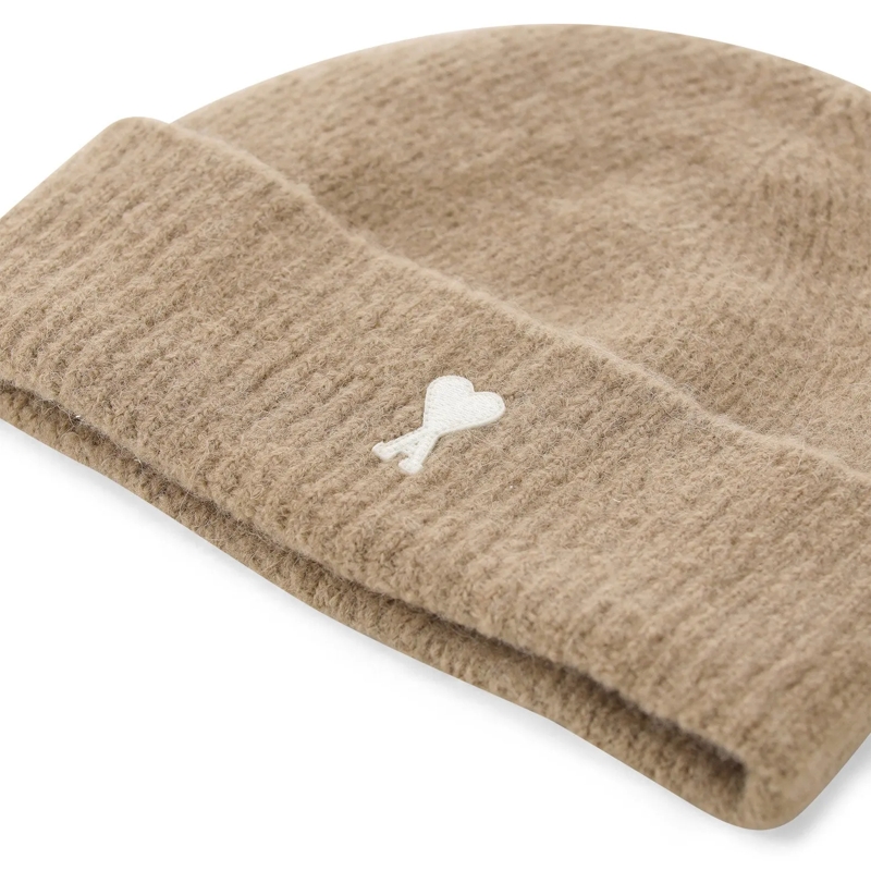 AMI Paris Chapeau en laine Mütze aus Wolle braun(Image 2)