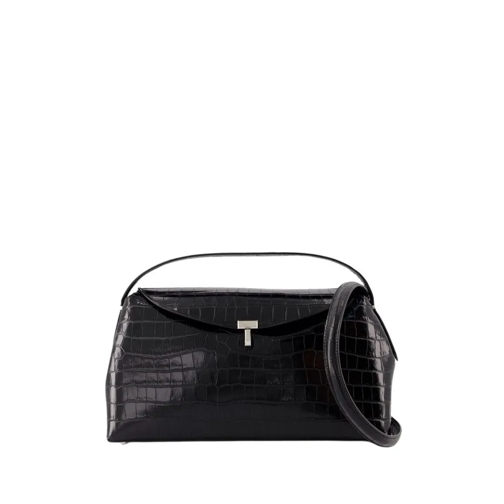 TOTEME T-Lock Top Handle Bag - Toteme - Leather - Black Black Borsetta a tracolla