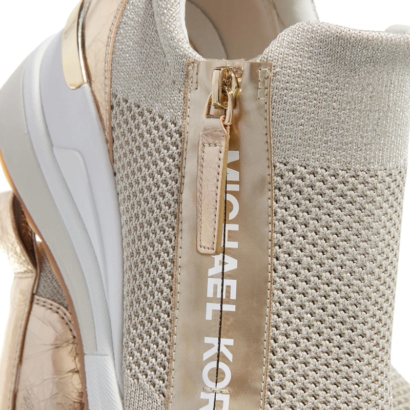 MICHAEL Michael Kors Low-Top-Sneaker Willis Wedge Trainer Pale Gold(Image 4)
