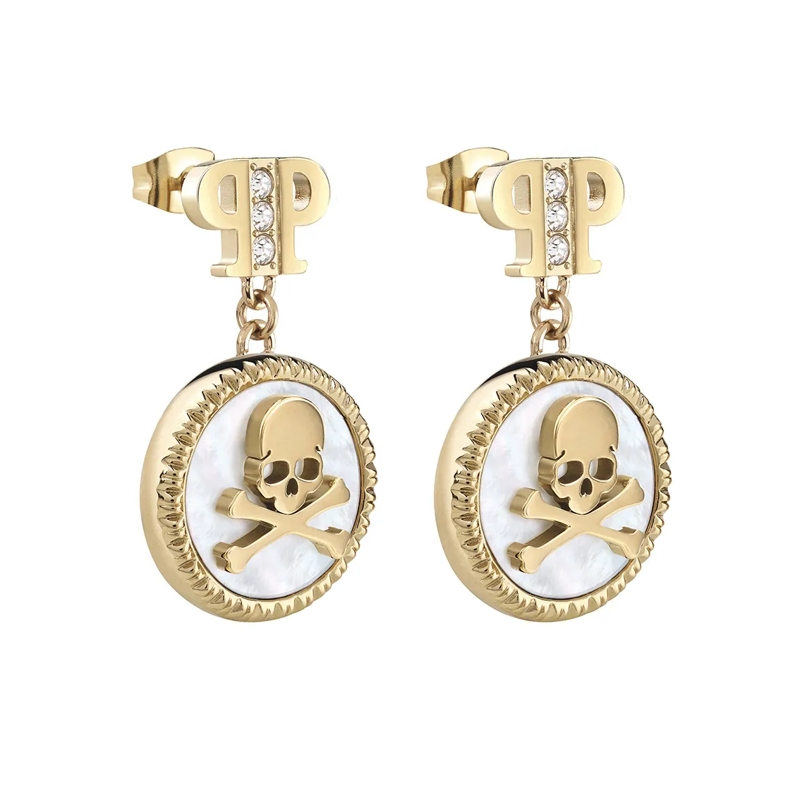 Philipp Plein Ohrhänger Ohrringe Plein Mini Logo gold(Image 3)