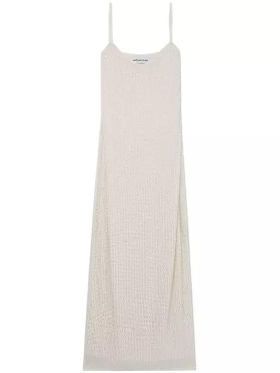 Thumbnail - self-portrait - Rhinestone-Embellished Sleeveless Maxi Dress - Größe 10 - beige