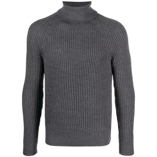 Zanone Grey Wool Sweater Grey Pull en laine