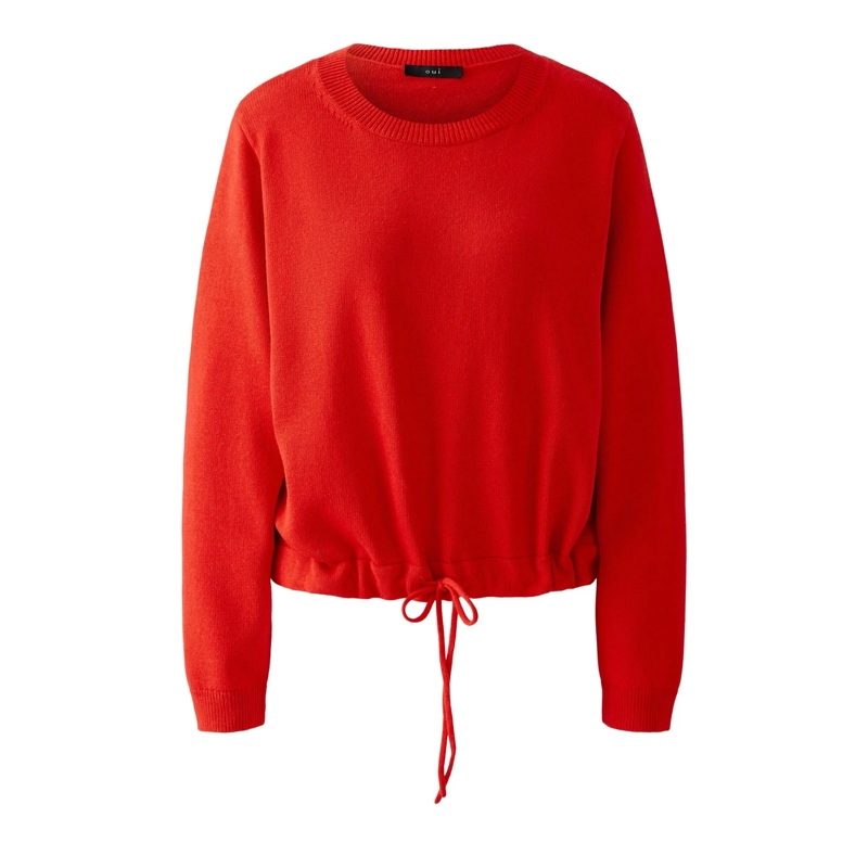 Oui Sweatshirt Pullover rot