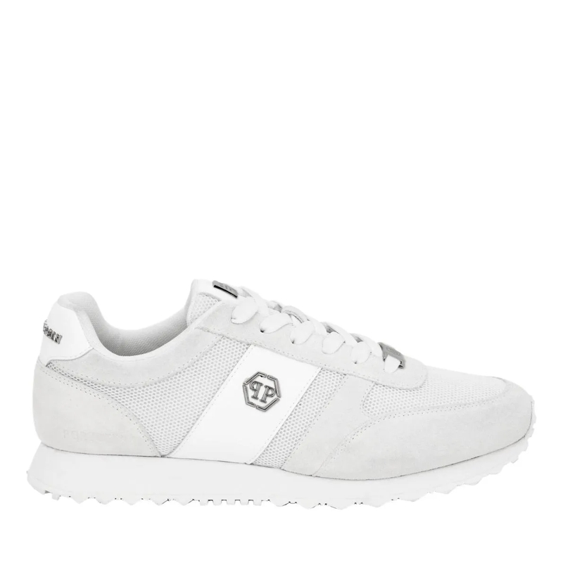 Philipp Plein Low-Top-Sneaker Läufer Hexagon weiss