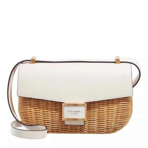 Kate Spade New York Katy Wicker Medium Convertible Shoulder Bag Halo White Multi Crossbody Bag
