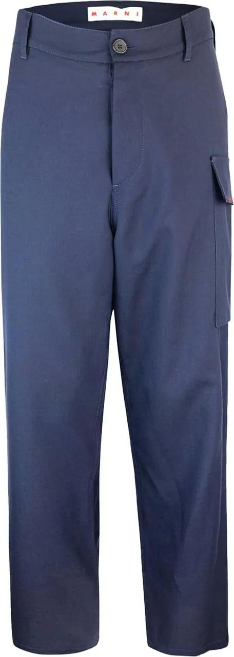 Thumbnail - Marni - Virgin Wool Cargo Trousers – Navy - Größe 50 - blue