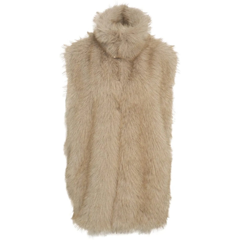 LIU JO  Faux fur vest beige